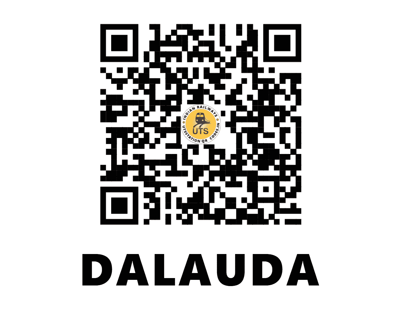 UTS QR Code for DALAUDA - DLD (WR - MADHYA PRADESH)